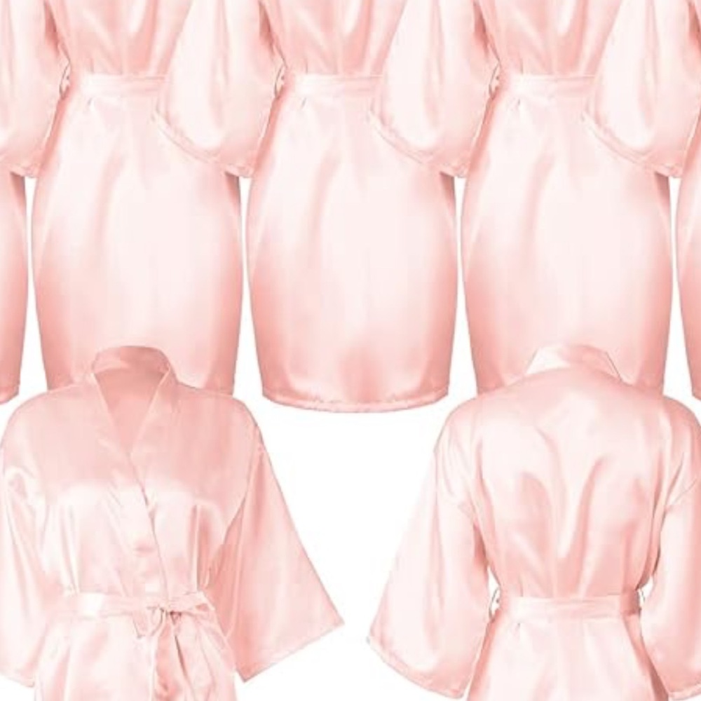 Amazon Pink Satin Robe Intimates Sleepwear